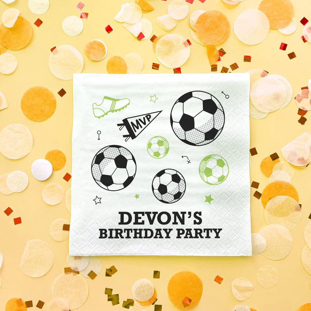 Custom Text Napkins - Soccer