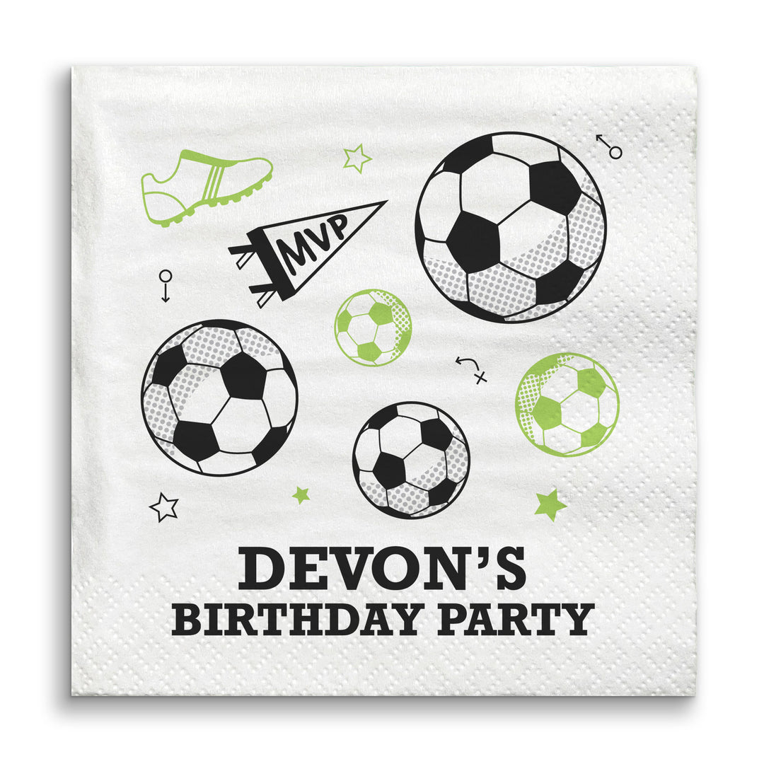 Custom Text Napkins - Soccer
