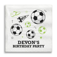 Custom Text Napkins - Soccer