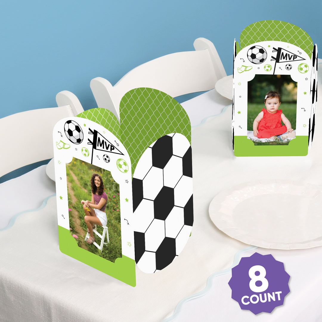 Soccer Photo Centerpieces - 8 Ct
