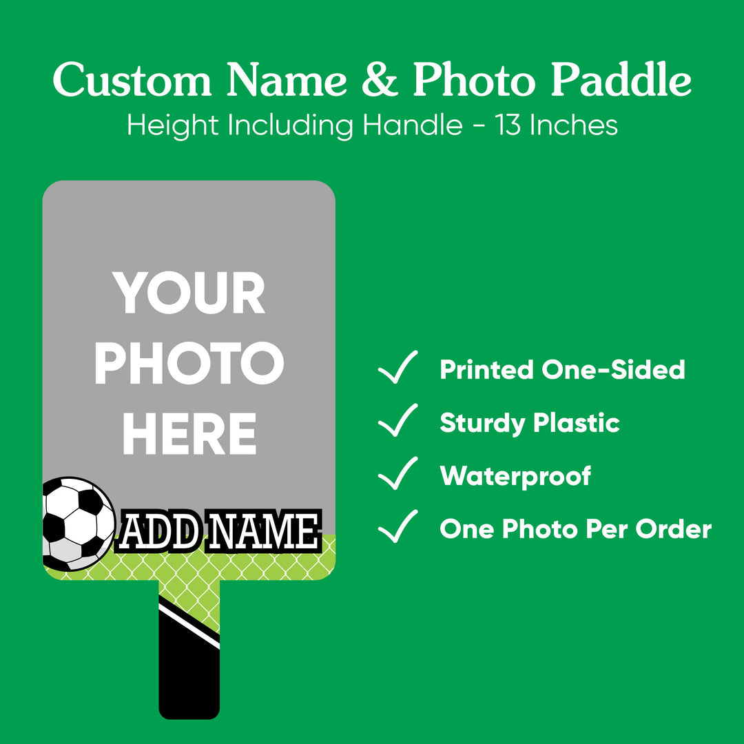 Custom Grad Soccer Photo Paddle 1, 3, 6, or 12 Ct