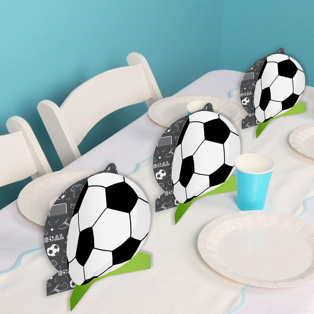 Soccer 3D Centerpieces - 8 Ct