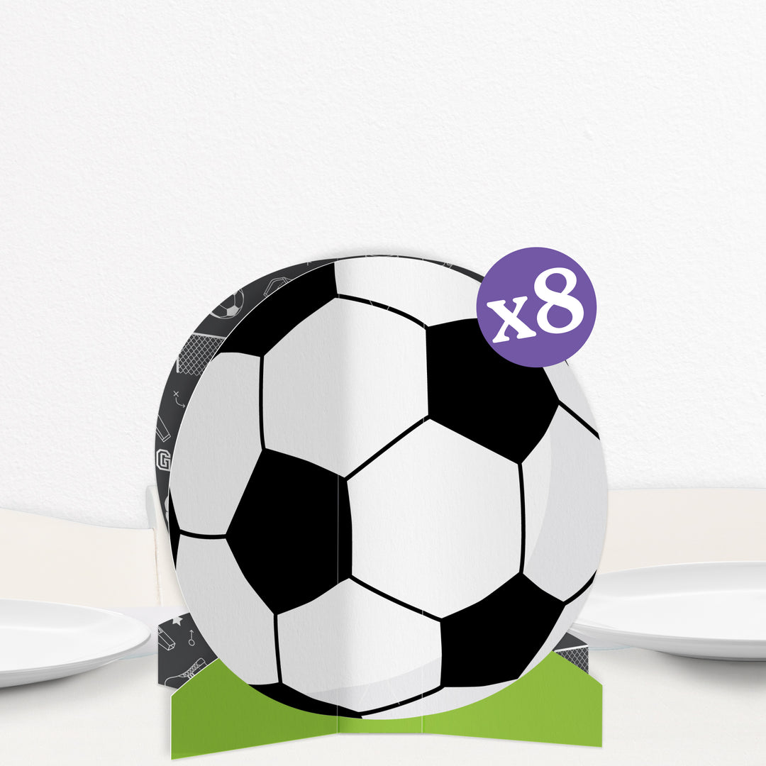Soccer 3D Centerpieces - 8 Ct