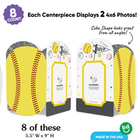 Fastpitch Softball Photo Centerpieces - 8 Ct