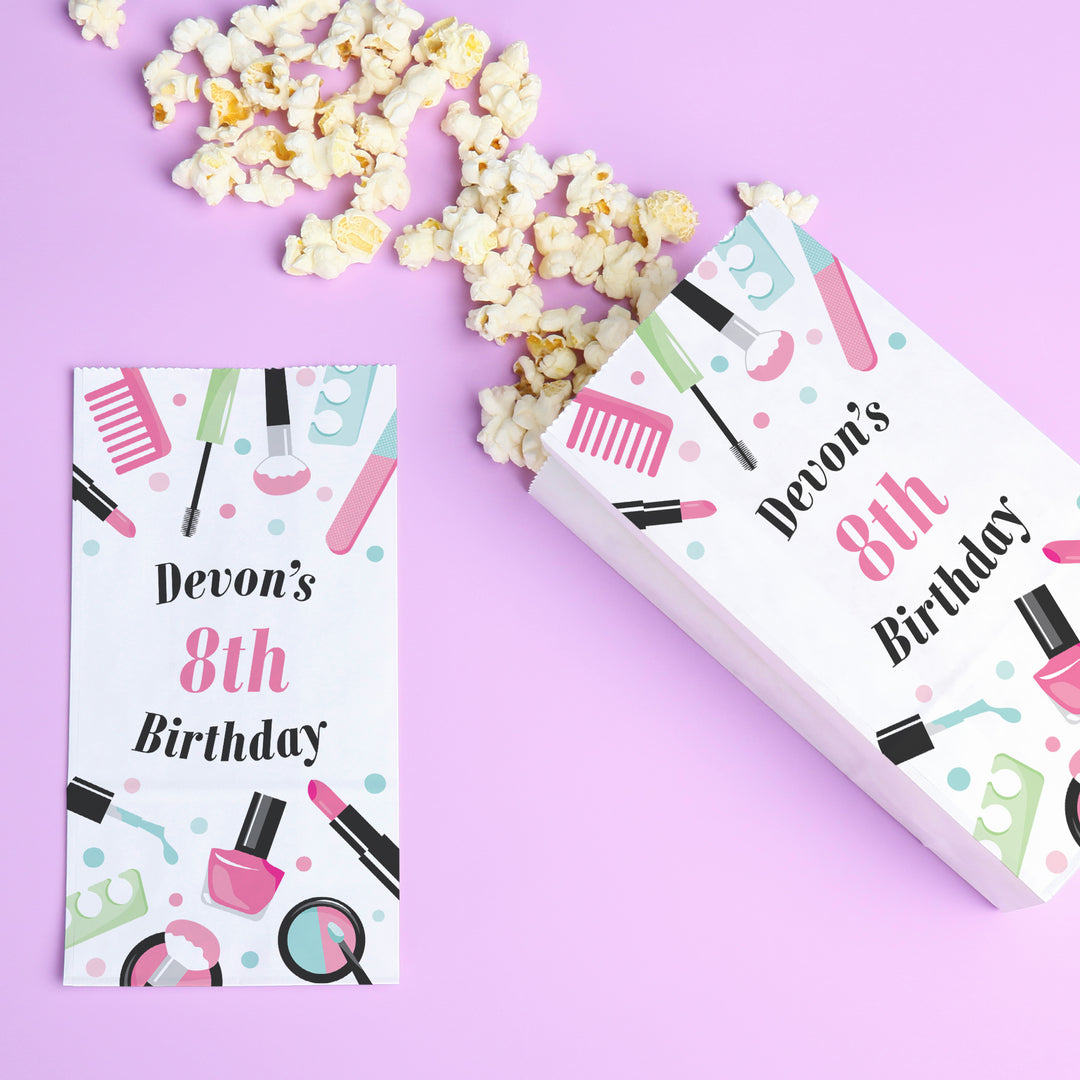 Custom Text Popcorn Bag - Spa Day - 25 Ct