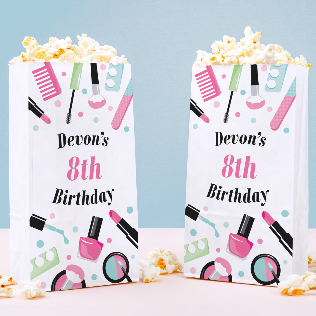 Custom Text Popcorn Bag - Spa Day - 25 Ct