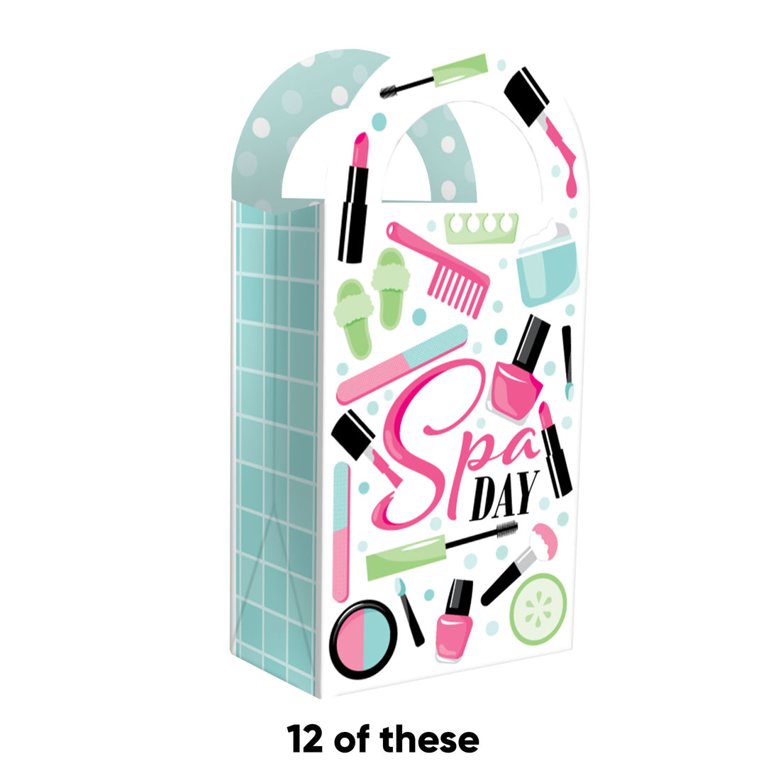 Spa Day Paper Favor Bags - 12 Ct
