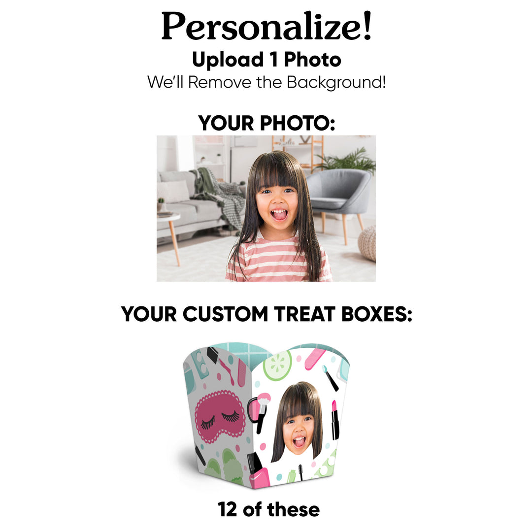 Custom Face Spa Day Treat Boxes - 12 Ct