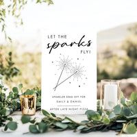 Personalized Sparkler Send Off Wedding Sign