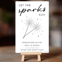 Personalized Sparkler Send Off Wedding Sign