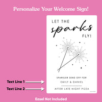 Personalized Sparkler Send Off Wedding Sign