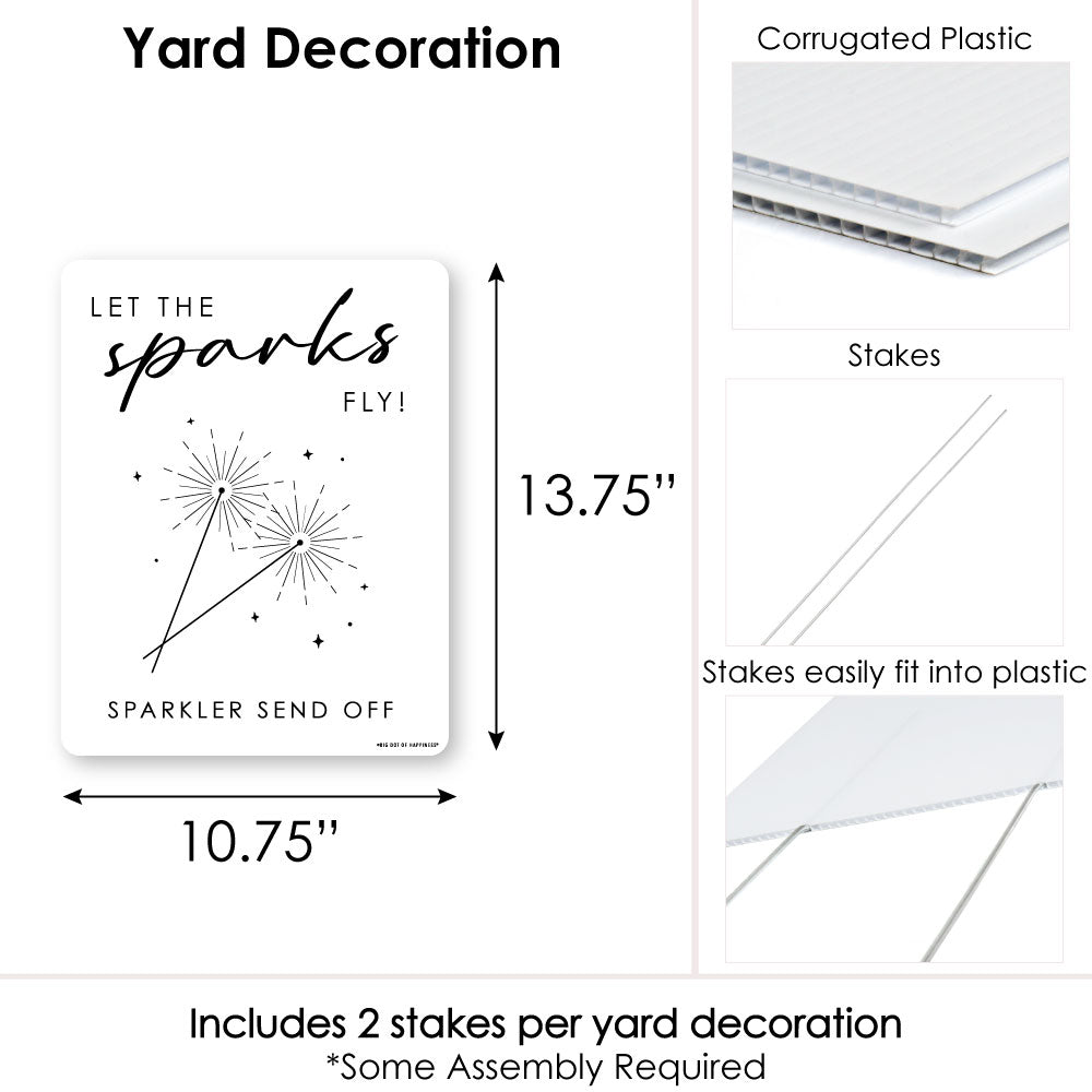Sparkler Send Off Wedding Yard Sign (Copy)