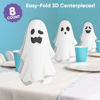 Spooky Ghost 3D Centerpieces - 8 Ct