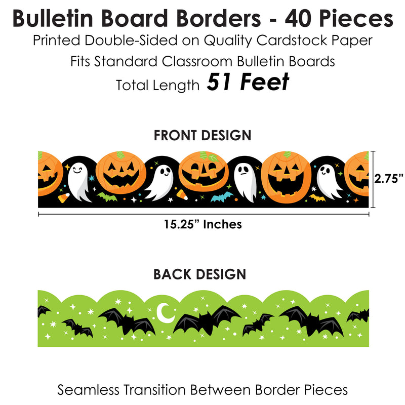 Spooky Halloween - Scalloped Classroom Decor - Bulletin Board Borders - 51 Feet