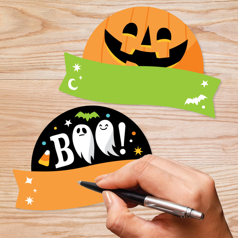 Spooky Halloween - DIY Blank Paper Desk or Locker Labels - Classroom Name Tags - Set of 32