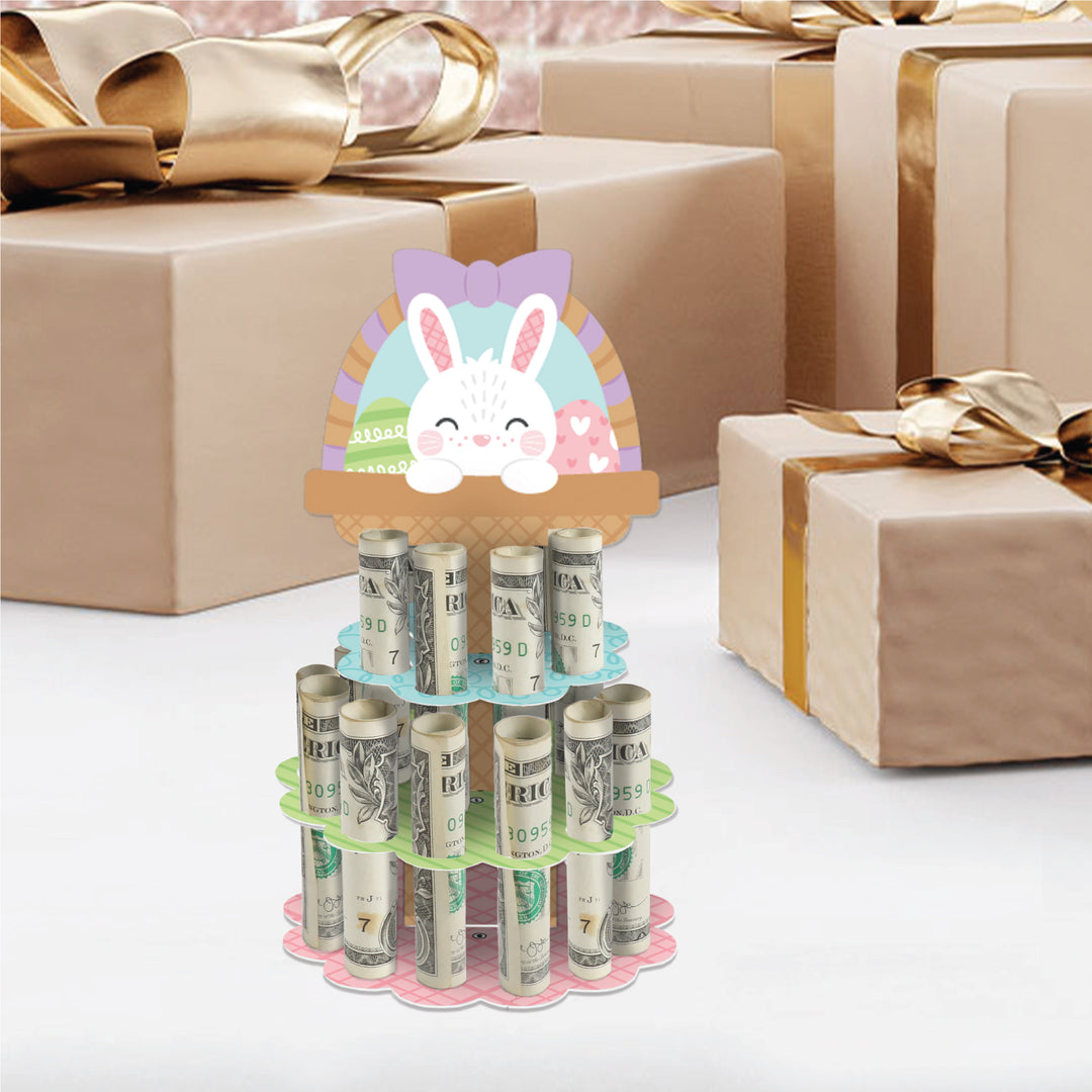 Spring Easter Bunny - DIY Happy Easter Party Money Holder Gift - Cash Cake