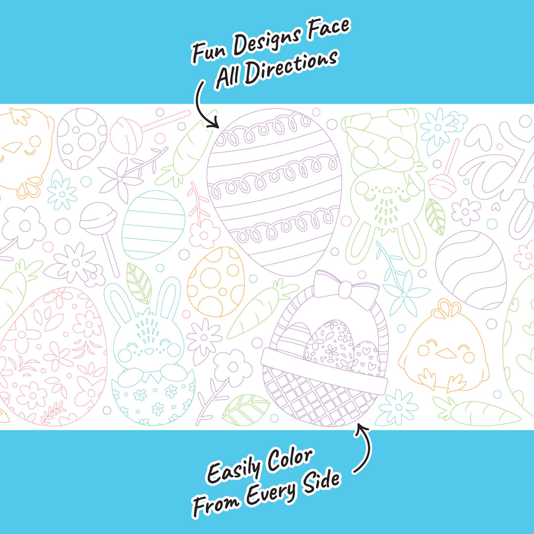 Happy Easter - Coloring Table Runner - 7'