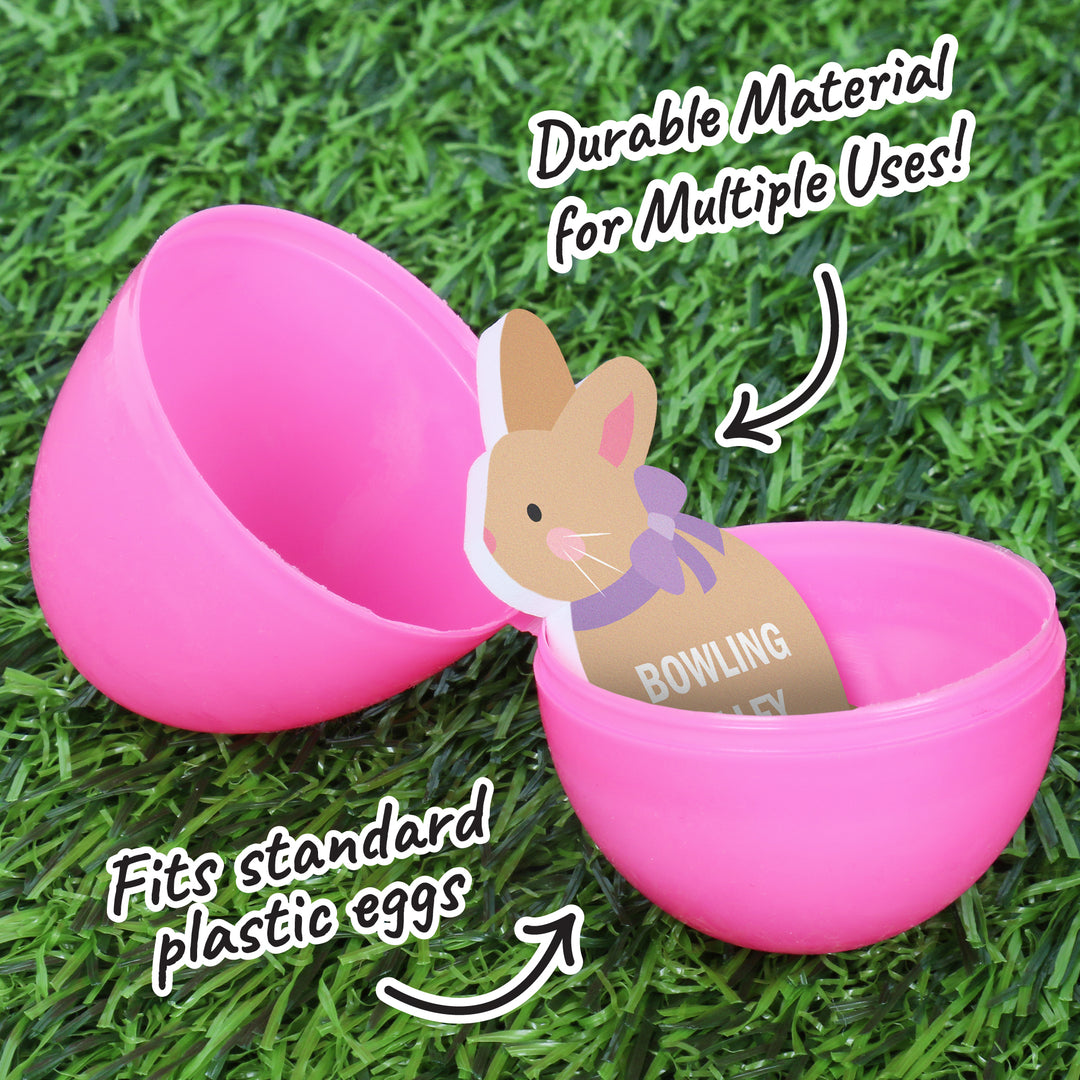 Bunny-shaped Easter reward tokens printed on matte PVC plastic