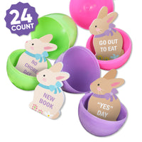 Spring Bunny Easter Egg Hunt Tokens 24ct bunny-shaped reward fillers