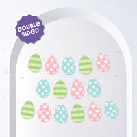 Easter Egg Garland Banner - 15 Pc