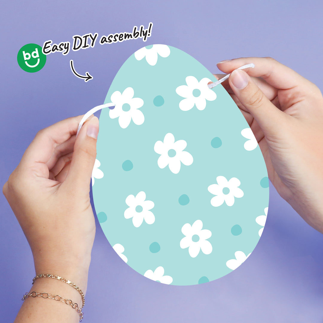 Easter Egg Garland Banner - 15 Pc