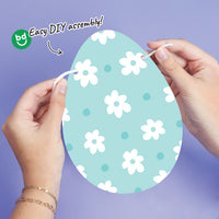Easter Egg Garland Banner - 15 Pc