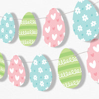 Easter Egg Garland Banner - 15 Pc