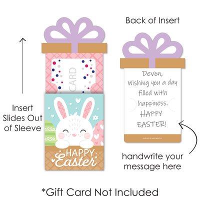 Spring Easter Bunny - Happy Easter Party Money and Gift Card Sleeves - Nifty Gifty Card Holders - Set of 8