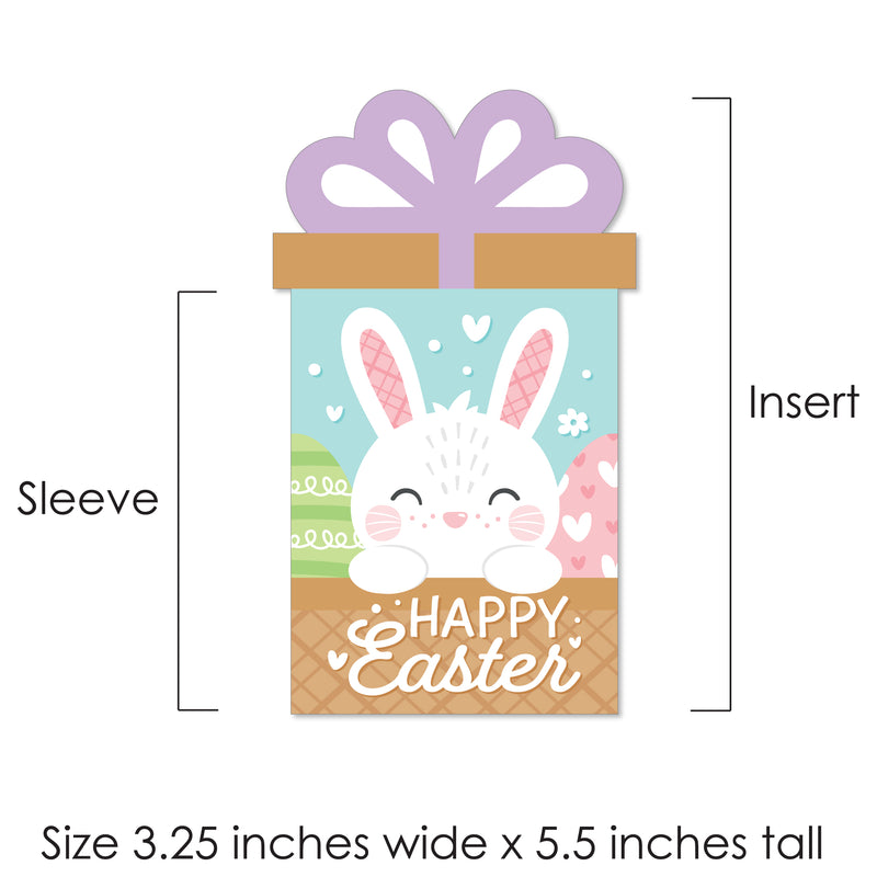 Spring Easter Bunny - Happy Easter Party Money and Gift Card Sleeves - Nifty Gifty Card Holders - Set of 8