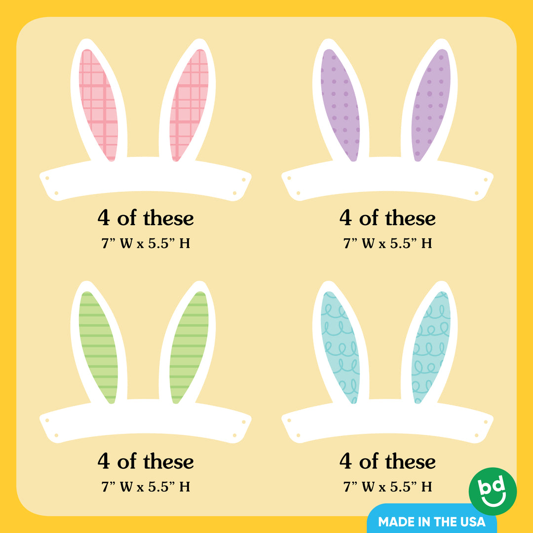 Easter Bunny Ears Headbands - 16 Ct
