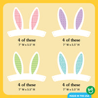 Easter Bunny Ears Headbands - 16 Ct