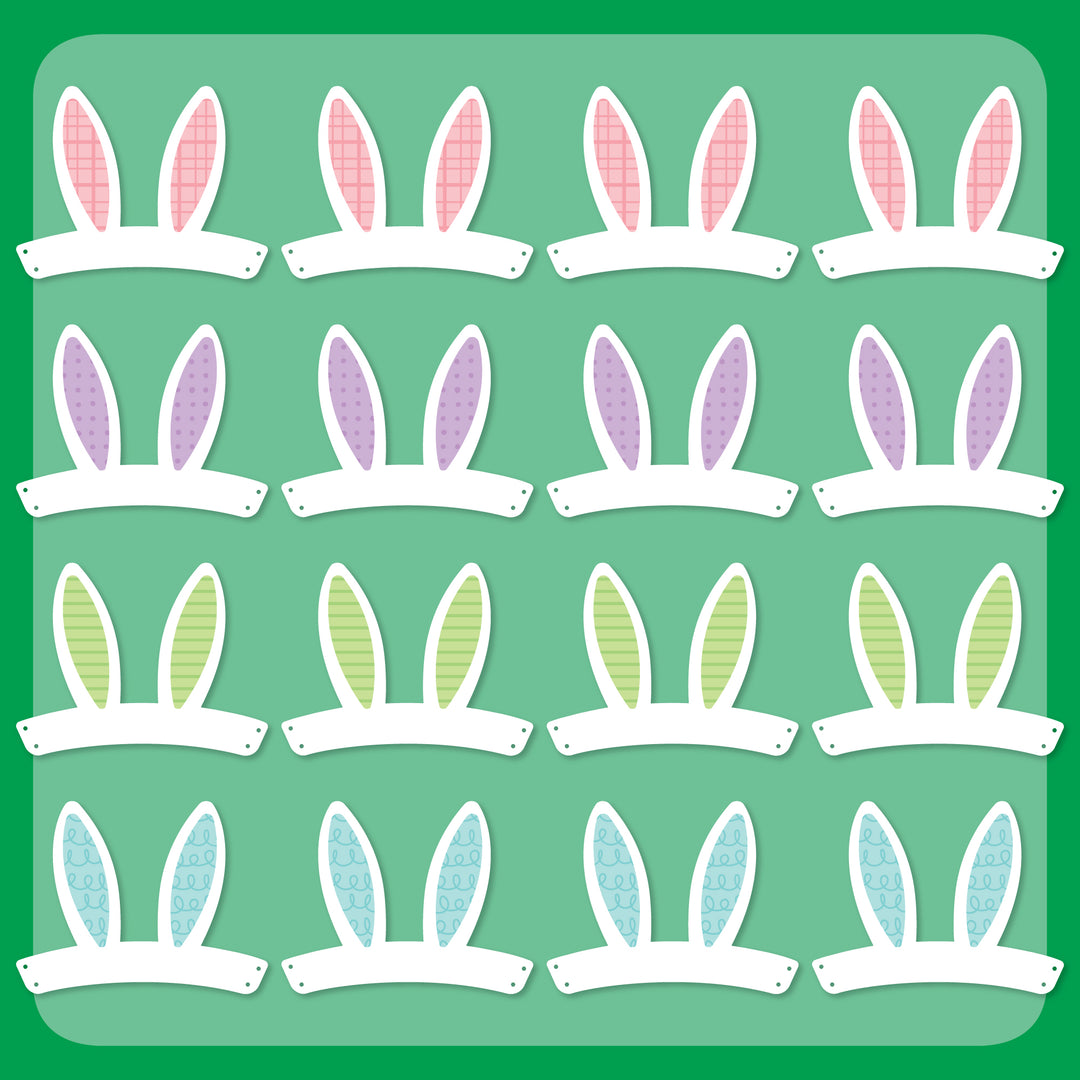 Easter Bunny Ears Headbands - 16 Ct