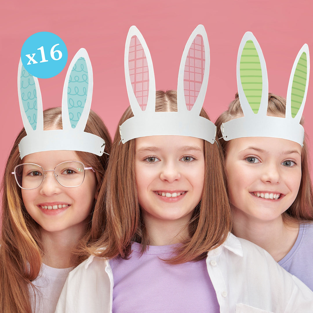 Easter Bunny Ears Headbands - 16 Ct