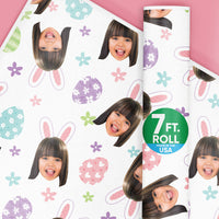 Custom Face Wrapping Paper - Spring Easter Bunny