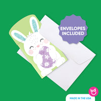 Easter bunny card holder and envelope