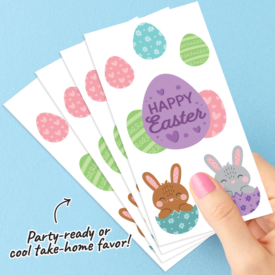 Spring Easter Bunny Temporary Tattoos - 72 Ct