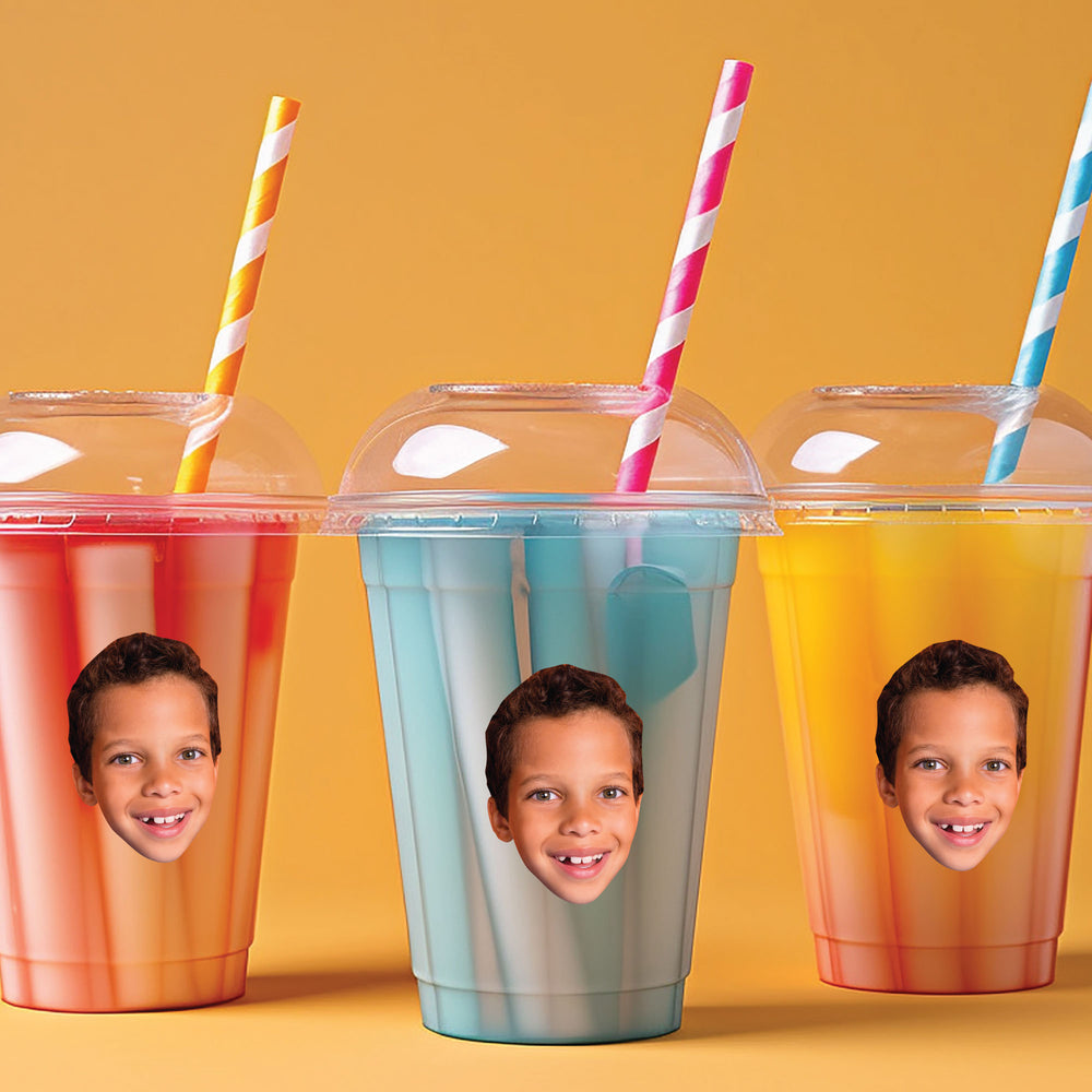 Custom Photo Fun Face Cut-Out Stickers - Set of 24