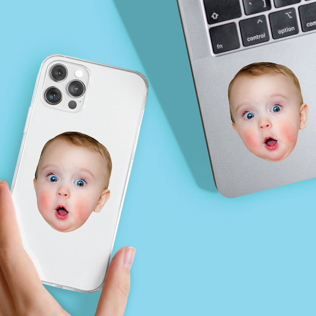 Custom Photo Fun Face Cut-Out Stickers - Set of 24