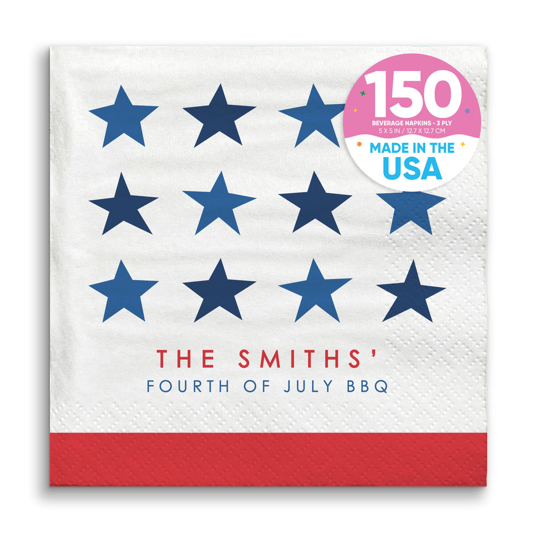 Custom Text - Stars & Stripes Napkins