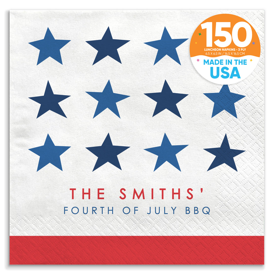 Custom Text - Stars & Stripes Napkins