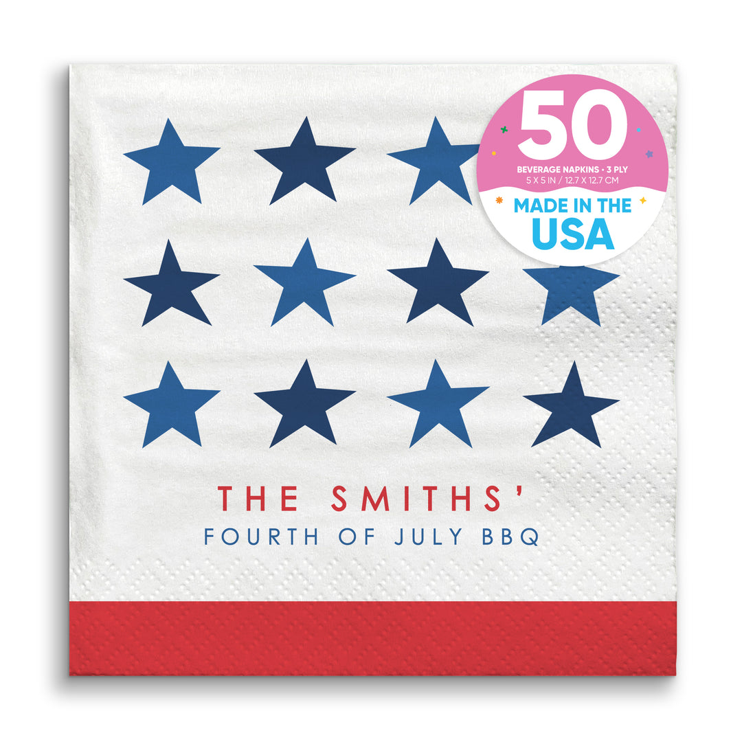 Custom Text - Stars & Stripes Napkins