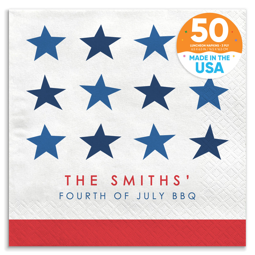 Custom Text - Stars & Stripes Napkins