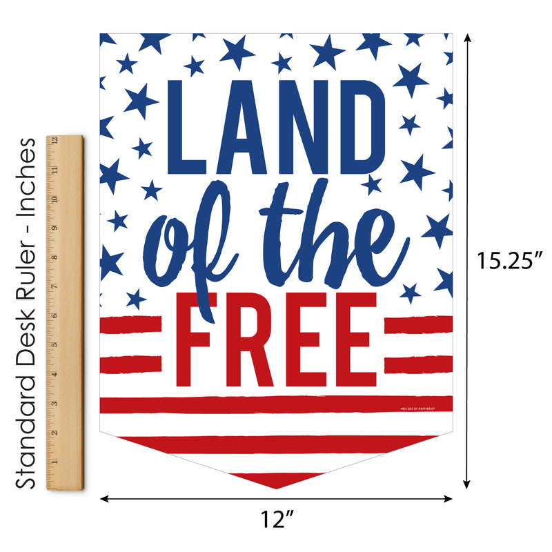 Stars and Stripes - Outdoor Home Decorations - Double-Sided Patriotic Party Garden Flag - 12 x 15.25 inches