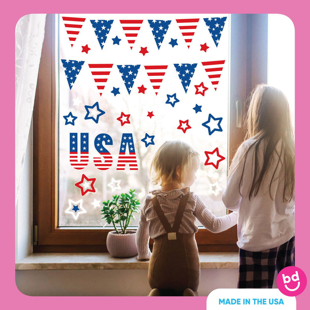 Stars & Stripes Window Clings