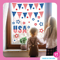 Stars & Stripes Window Clings