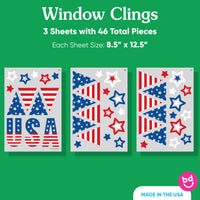 Stars & Stripes Window Clings