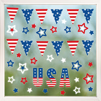 Stars & Stripes Window Clings
