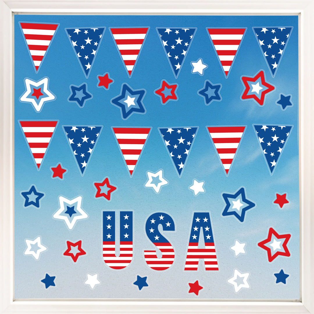 Stars & Stripes Window Clings