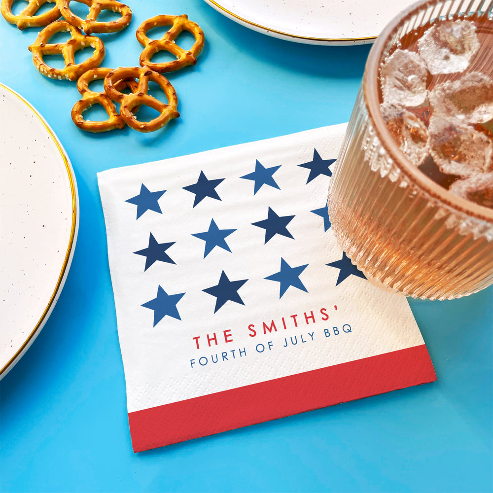 Custom Text - Stars & Stripes Napkins