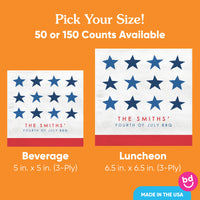 Custom Text - Stars & Stripes Napkins